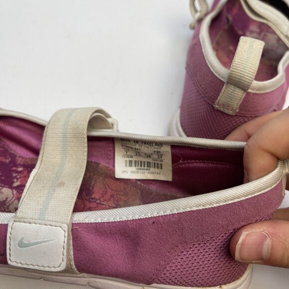 Y2K Nike Mary Jane Shoes Slip On Women's Size 7 US White / Pink Ballerina Casual - Picture 11 of 16